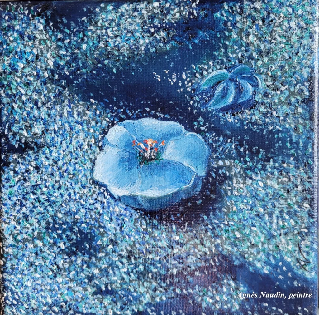 Jardim Botânico da Madeira 03 - Peinture de Agnès Naudin - Huile sur toile - 20 x 20 - 2023
