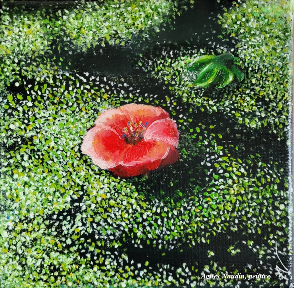 Jardim Botânico da Madeira 02 - Peinture de Agnès Naudin - Huile sur toile - 20 x 20 - 2023